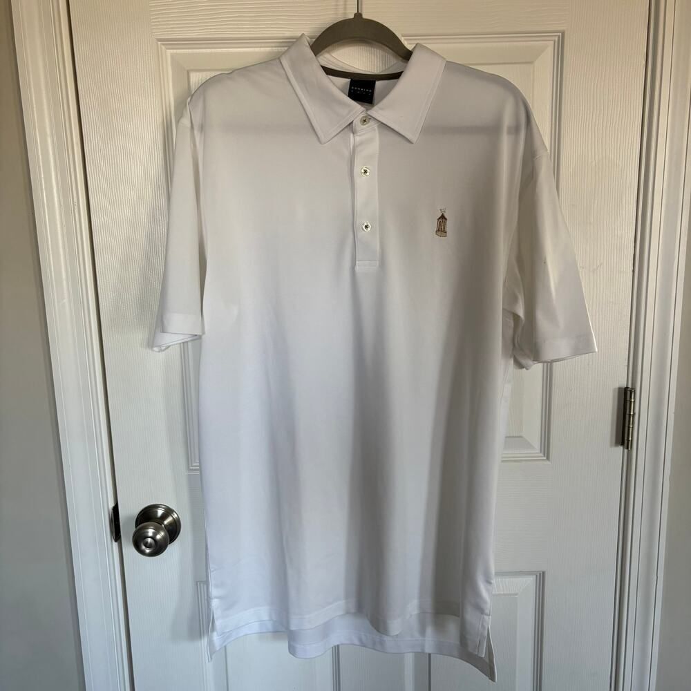 Dunning Golf Moselem Springs Golf Course Short Sleeve Polo WhiteLarge